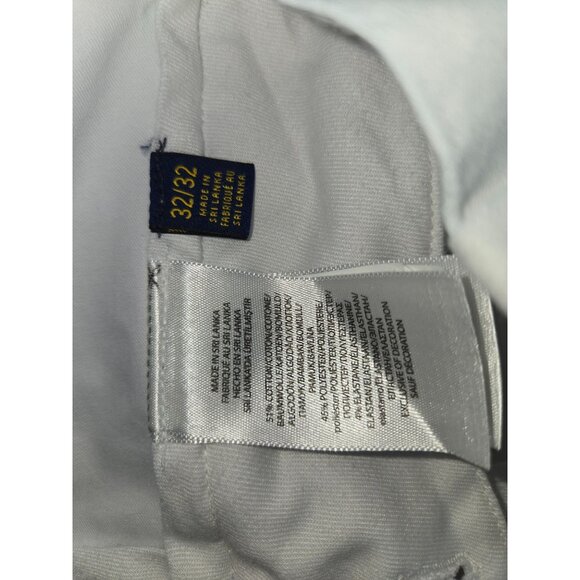 Polo Ralph Lauren Mens Cotton Twill Stretch Pants 32x32 Slim Fit Ivory - Picture 5 of 9